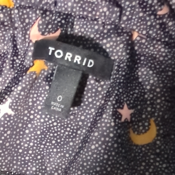 Torrid Black Star and Moon Rain Coat - Picture 6 of 7